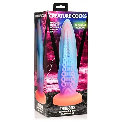 Dildo Tenta Glow In The Dark Multicolor