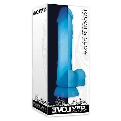 Dildo Touch And Glow Albastru