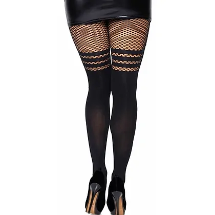 Dresuri Leg Avenue Fishnet Stripes Negru XS-L