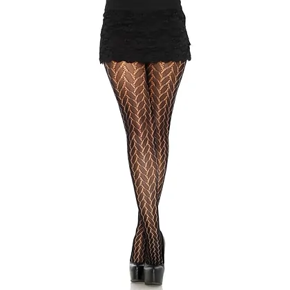 Dresuri Leg Avenue Plaited Lace Negru XS-L