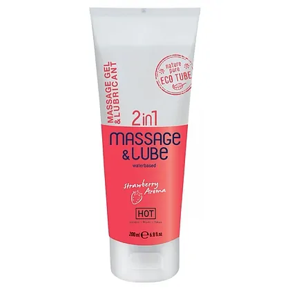 Gel HOT 2in1 Masaj Si Lubrifiant Capsuni