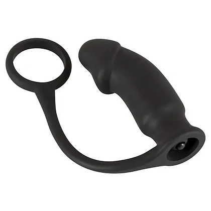 Inel Penis cu Stimulator Prostata Velvets Negru