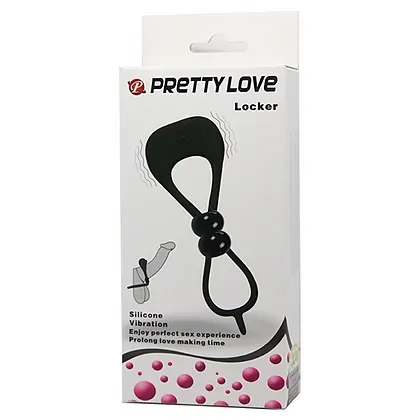 Inel Penis Cu Vibratii Pretty Love Locker Negru