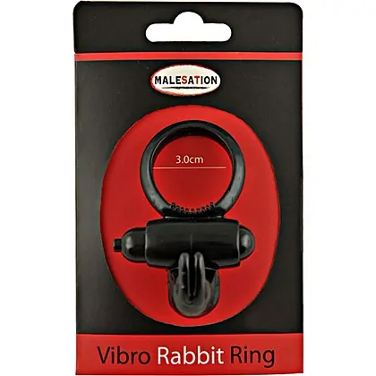 Inel Penis Malesation Vibro-Rabbit-Ring Negru