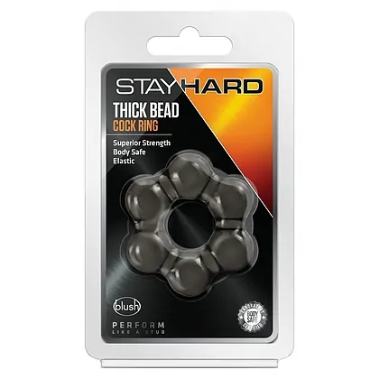 Inel Penis Stay Hard Thick Bead Negru