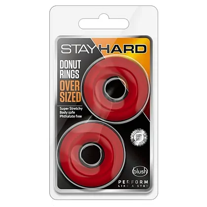 Inele Penis Stay Hard Donut Oversized Rosu