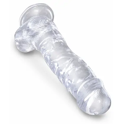 King Penis Clear Dildo Transparent Realistic Cu Testicule