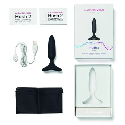 Lovense Hush 2 Anal Plug XS 25 mm Negru