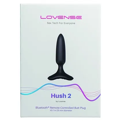 Lovense Hush 2 Anal Plug XS 25 mm Negru