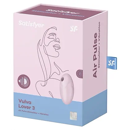 Lover 3 Double Air Pulse Vibrator Rosu