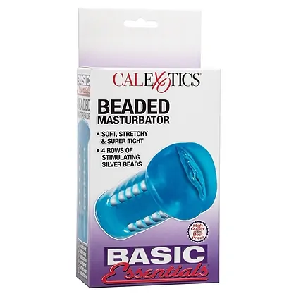 Masturbator Basic Essentials Beaded Albastru