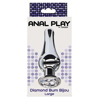 Plug Anal Diamond Bijou Large Argintiu