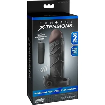 Prelungitor FX Vibrating Real Feel Negru