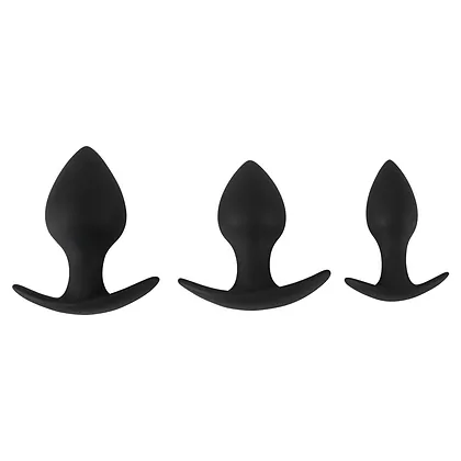 Set Anal Plug Black Velvets Trainer Negru