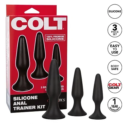 Set Anal Plug COLT Silicone Negru