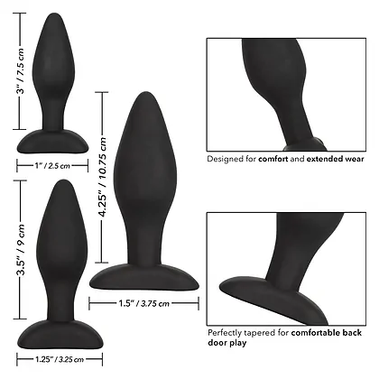 Set Anal Silicone Exerciser Negru