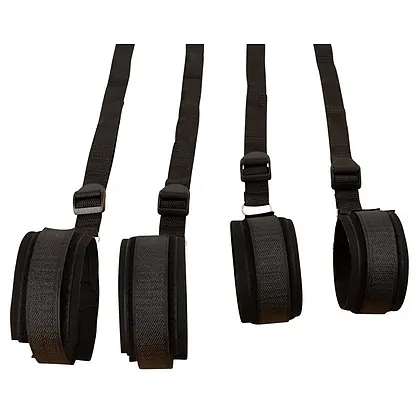 Set Bed Restraint Bondage Negru