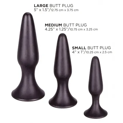 Set But Plug Silicone Anal Trainer Negru