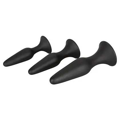 Set But Plug Silicone Anal Trainer Negru