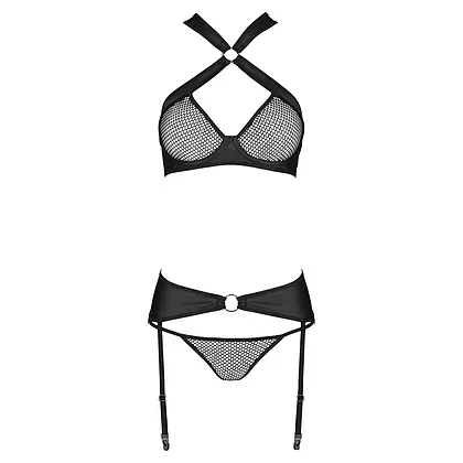 Set Din Piele Passion Amanda Negru S-M