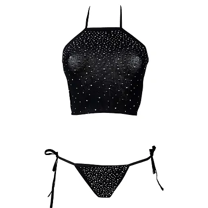 Set Le Desir Festive Rhinestone Negru S-L