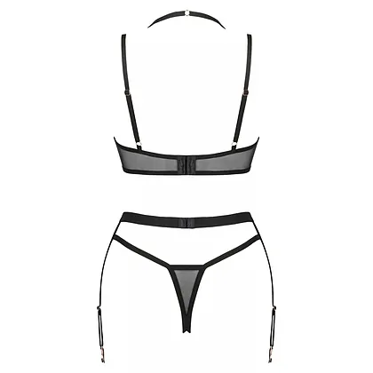 Set Obsessive 3 Piese Selinne Negru XS-S