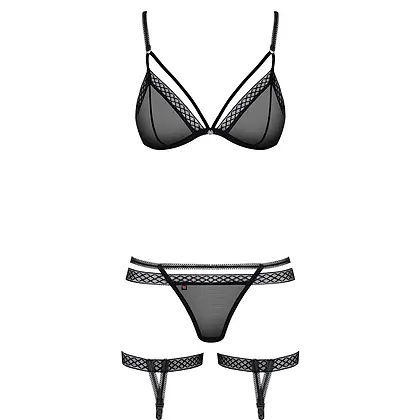 Set Obsessive 855-SEA Negru S-M