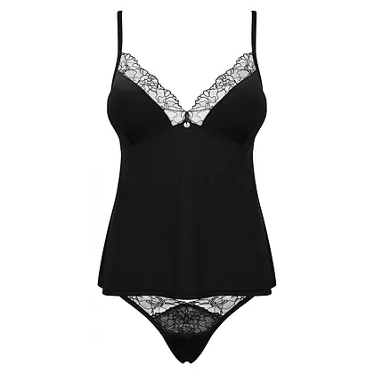 Set Obsessive Bella Rou Top Negru XS-S