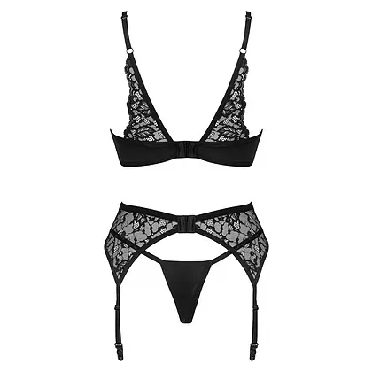 Set Obsessive Bellastia 3 Piese Negru XS-S