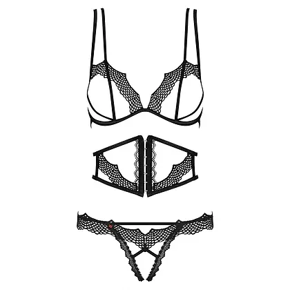 Set Obsessive Bravele Negru S-M