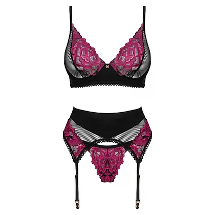 Set Obsessive Rosenty 3 Piese Roz XS-S