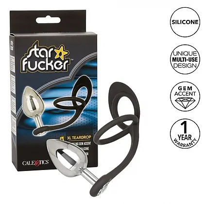 Star XL Teardrop Plug Argintiu