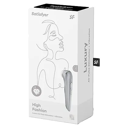 Stimulator Satisfyer Luxury High Fashion Argintiu