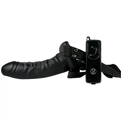 Strap-On Cu Vibratii Dong Negru