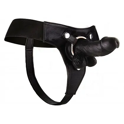 Strap-On Realistic 6 Inch Negru