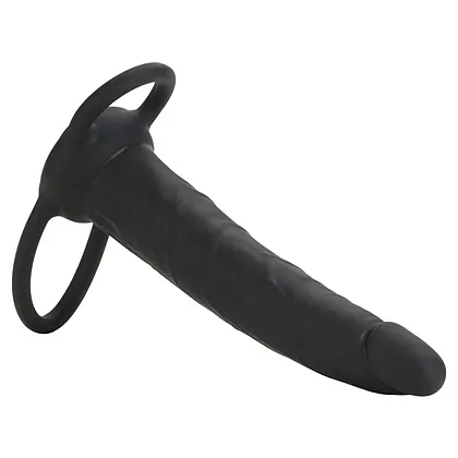 Strap-On Silicone Double Rider Negru