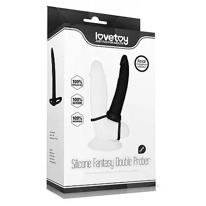 Strap-On Stimulare Anala Double Prober Negru