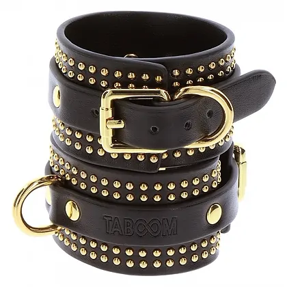 Studded Wrist Cuffs Set Negru