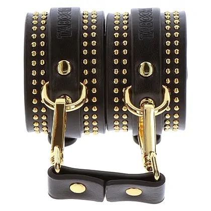 Studded Wrist Cuffs Set Negru