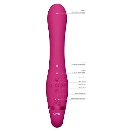 Suki Vibrating Strapless Strap-on Rabbit Roz