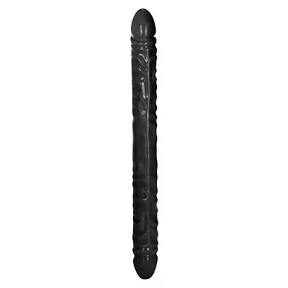 Veined Double Dildo 18 inch Negru