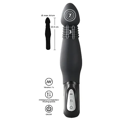 Vibrator Anal Y2T Thrusting Negru