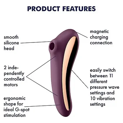 Vibrator Clitoridian Dual Kiss Air Pulse Mov