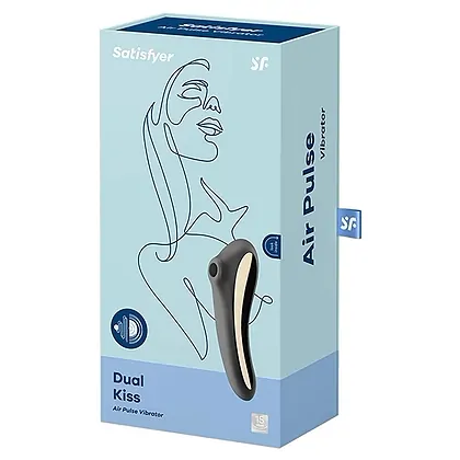 Vibrator Clitoridian Dual Kiss Satisfyer Negru