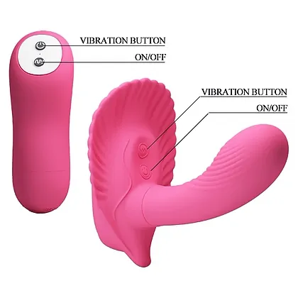 Vibrator Cochilia Dragostei Cu Telecomanda Roz