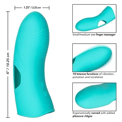 Vibrator Deget Silicone Marvelous Tickler Turcoaz