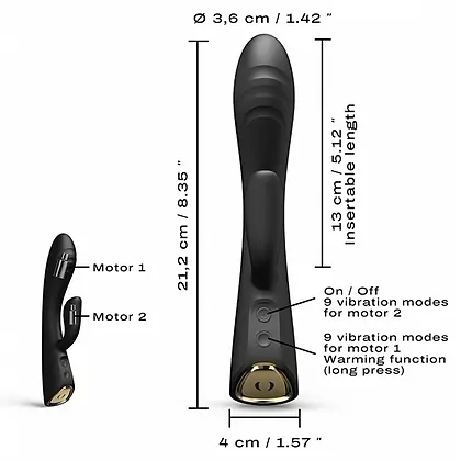 Vibrator Dorcel Flexi Rabbit Heating Negru