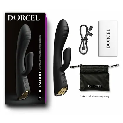 Vibrator Dorcel Flexi Rabbit Heating Negru