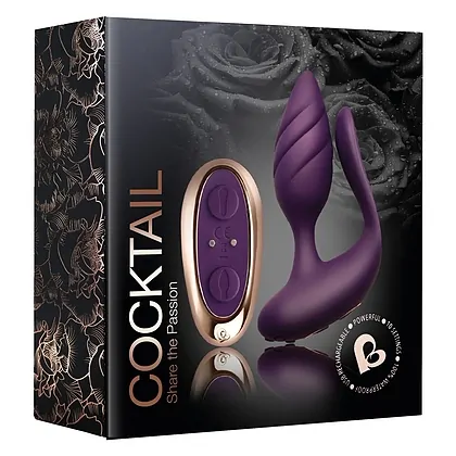 Vibrator Dublu Cocktail Couples Toy Burgundy Mov