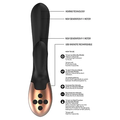 Vibrator Heating Punctul G Exquisite Negru